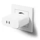 ALOGIC 2X40 Rapid Power 2 Port 40,0 W USB-C GaN Wandladegerät weiß
