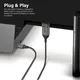 ALOGIC USB-C-Kabel (männlich) auf Displayport (männlich) 1m grau