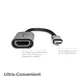 ALOGIC Ultra USB-C (männlich) auf HDMI (weiblich) Adapter grau 15 cm