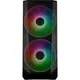 Inter-Tech IT-3503 Airstream Gaming PC Gehäuse Midi-Tower Schwarz Seitenfenster