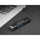 Conceptronic DONN08B 3-Port-USB-Hub mit Kartenleser
