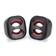 EQUIP 245331 Mini USB-Lautsprecher, Black/Red [Schwarz und Rot]
