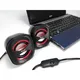 EQUIP 245331 Mini USB-Lautsprecher, Black/Red [Schwarz und Rot]