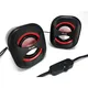 EQUIP 245331 Mini USB-Lautsprecher, Black/Red [Schwarz und Rot]