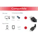 EQUIP 128595 USB 2.0  A to Micro-B ausziehbares Kabel, 1.0m , Schwarz