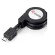 EQUIP 128595 USB 2.0  A to Micro-B ausziehbares Kabel, 1.0m , Schwarz