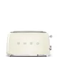 SMEG TSF02CREU 50s Style 4 Scheiben Langschlitz Toaster Creme