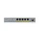 ZyXEL GS1350-6HP Gigabit Smart Switch, 5x RJ-45, 1x SFP, PoLRE/PoE++, lüfterlos