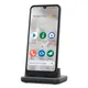 Doro 8100 Plus inkl. Tischladestation und Wallet Case Mobiltelefon grau