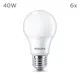 Philips LED Normallampe mit 40W, E27 Sockel, Matt, Warmwhite (2700K) 6er Pack
