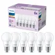 Philips LED Normallampe mit 40W, E27 Sockel, Matt, Warmwhite (2700K) 6er Pack