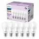 Philips LED Normallampe mit 100W, E27 Sockel, Matt, Warmwhite (2700K) 6er Pack