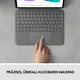 Logitech Slim Combo Touch Tastaturcase Trackpad für iPad Pro 12.9 (5.-6. Gen) oxford grey