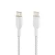 Belkin Boost Charge USB-C Kabel geflochten zertifiziert 2m weiß CAB004BT2MWH