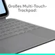 Logitech Combo Touch Tastatur-Case Grau für iPad Air 11" M2 2024, M3 2025