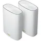 ASUS ZenWiFi XP4 Hybrid AX1800 + AV2 2er Pack Weiß Mesh WiFi 6 System