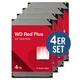 WD Red Plus 4er Set WD40EFPX - 4 TB 5400 rpm 256 MB 3,5 Zoll SATA 6 Gbit/s CMR