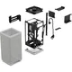 Fractal Design Mood Light Gray Mini-ITX Gaming Gehäuse grau