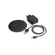 Hama 00201687 Wireless Charger Set QI-FC15 Metal 15W, kabelloses Smartphone-Ladepad, SW