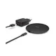 Hama 00201687 Wireless Charger Set QI-FC15 Metal 15W, kabelloses Smartphone-Ladepad, SW