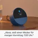 Amazon Echo Spot (2024) Smart Clock mit sattem Klang und Alexa blau