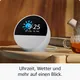 Amazon Echo Spot (2024) Smart Clock mit sattem Klang und Alexa weiß