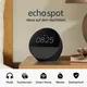 Amazon Echo Spot (2024) Smart Clock mit sattem Klang und Alexa schwarz