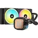 Corsair ICUE LINK H100i LCD Wasserkühlung 240 mm Intel und AMD CPU schwarz