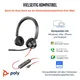 Poly Blackwire 3320 USB-C Stereo-Headset inkl. USB-C/A-Adapter, UC-zertifiziert