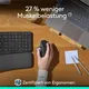 Logitech MX Ergo S Grafit - Kabellose Komfort-Trackball-Maus mit Silent-Klick + Logi Bolt Adapter