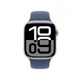 Apple Watch Series 10 GPS 42mm Aluminium Silber Sportarmband Denim - S/M