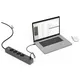Hama 00223189 Steckdosenleiste, 4-fach, USB-C/A 65W, PD, Schalter, 1,4 m, Schwarz/Grau