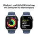 Apple Watch Series 10 GPS 46mm Aluminium Silber Sportarmband Denim - M/L
