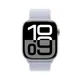 Apple Watch Series 10 GPS 46mm Aluminium Silber Sport Loop Blue Cloud
