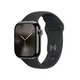 Apple Watch Series 10 LTE 42mm Slate Titangehäuse mit schwarzem Sportarmband - S/M