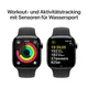 Apple Watch Series 10 LTE 42mm Slate Titangehäuse mit schwarzem Sportarmband - S/M