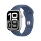 Apple Watch Series 10 LTE 46mm Silver Aluminiumgehäuse mit Denim Sportarmband - M/L