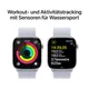 Apple Watch Series 10 LTE 46mm Silver Aluminiumgehäuse mit Blue Cloud Sport Loop