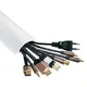 Hama 00220984 Kabelkanal, selbstklebend, halbrund, 100 x 7 x 2,1 cm, PVC, Weiß