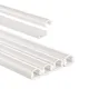 Hama 00220980 Kabelkanal, 4 Stück, selbstklebend, halbrund, 100 x 1,1 x 1 cm, PVC, Weiß