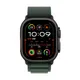 Apple Watch Ultra 2 LTE 49mm schwarzes Titan Gehäuse mit dunkelgrünem Alpin Armband - M
