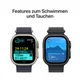 Apple Watch Ultra 2 LTE 49mm schwarzes Titan Gehäuse mit dunkelgrünem Alpin Armband - M