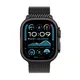 Apple Watch Ultra 2 LTE 49mm schwarzes Titan Gehäuse mit schwarzem Titan Milanese Armband - M