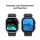 Apple Watch Ultra 2 LTE 49mm schwarzes Titan Gehäuse mit schwarzem Titan Milanese Armband - M