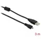 DeLOCK USB 2.0 Kabel 3m USB-A zu microUSB-B St./St. schwarz