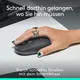 Logitech POP Icon Mouse mit personalisierbarem Emoji, Grafit, SilentTouch-Technologie, Easy-Switch-Taste (Bis zu 3 Geräte)