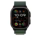 Apple Watch Alpine Loop Armband für Watch Ultra 49mm Dunkelgrün / Titan schwarz (M)