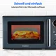 Medion MD15000 Retro Mikrowelle Solo grau 800W 20L