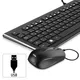 Hama 00134958 Tastatur-/Maus-Set "Cortino", kabelgebunden, Schwarz