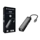 Conceptronic DONN07B 3-Port-USB-Hub mit Gigabit-Netzwerkadapter